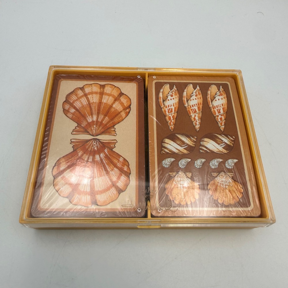 Vintage Hallmark Seashells Bridge Playing Cards Double Deck Sealed New in Case